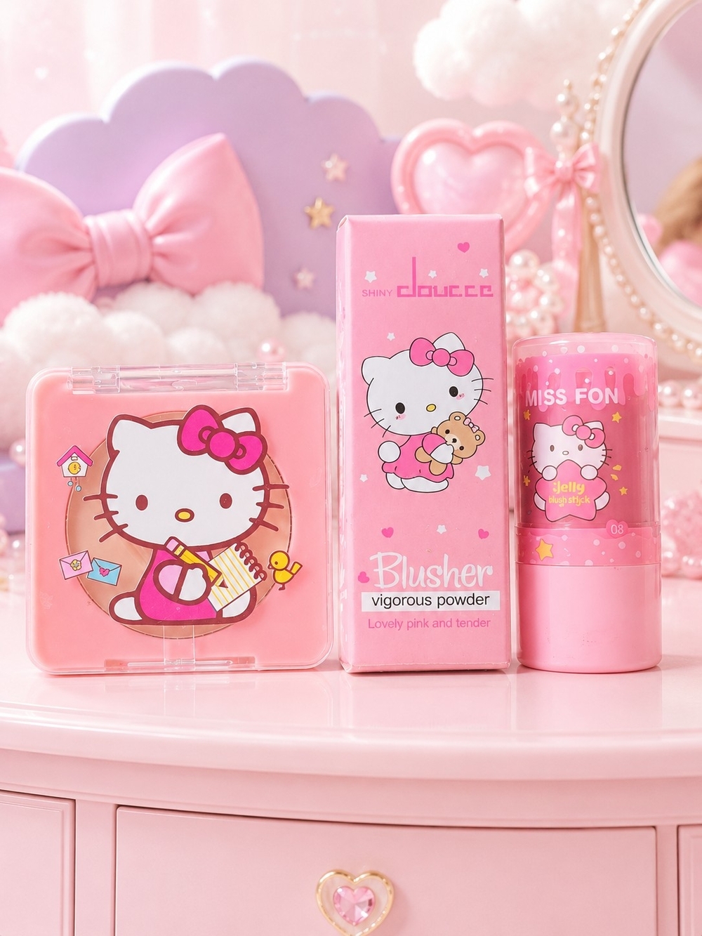 Hello Kitty Pink Blusher - Vigorous Powder
